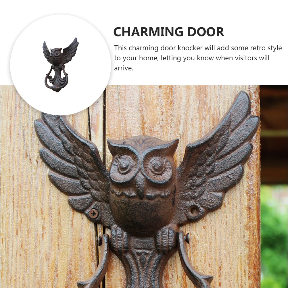 

Retro Owl Door Knocker Shaped Pull H Iron Yard Black H les Door Hardware Decor Vintage Home Accessories