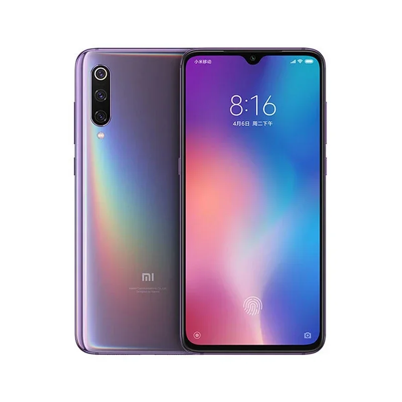 Xiaomi 9 4G Android 6.39 inch Qualcomm Snapdragon 855 RAM 6GB ROM 128GB 3300mAh Battery Global Version used phone