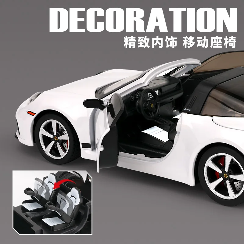 1:32 Porsche 911 Targa GT3 Convertible Roadster Alloy Metal