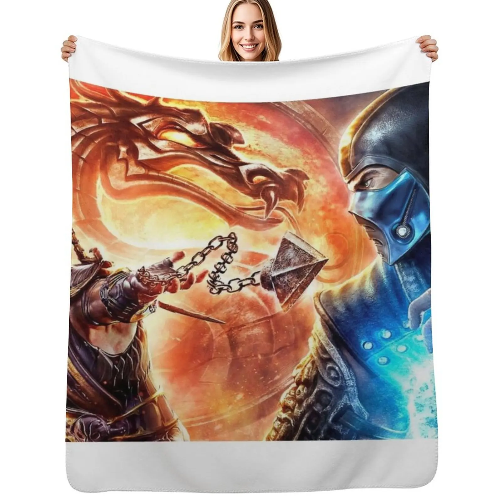 

Mortal Kombat Throw Blanket Flannel Fleece Soft Warm Throw Blanket