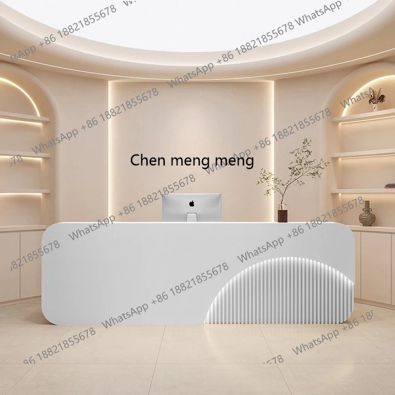 بار صالون التجميل، مركز صحي بسيط وحديث لصفحة الخروج، مكتب الاستقبال