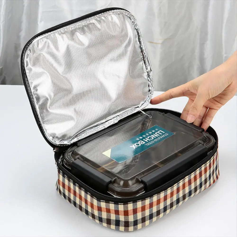 Borsa per il pranzo portatile Bento scatola per il pranzo in pellicola di alluminio addensata portatile Bento Box scatola per il pranzo isolata