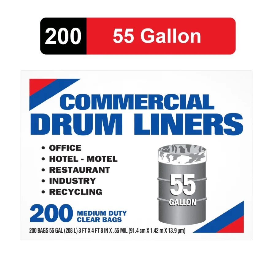 

Husky 55 gal. Economy Natural Trash Liners 200-Count Ideal for Large Household Waste Bins Commercial Kitchens and Outdoor Trash