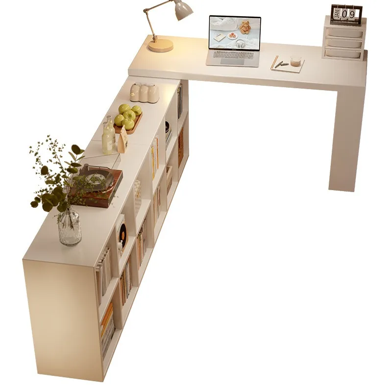 Corner desk study table bookcase integrated bedside semi-enclosed dresser