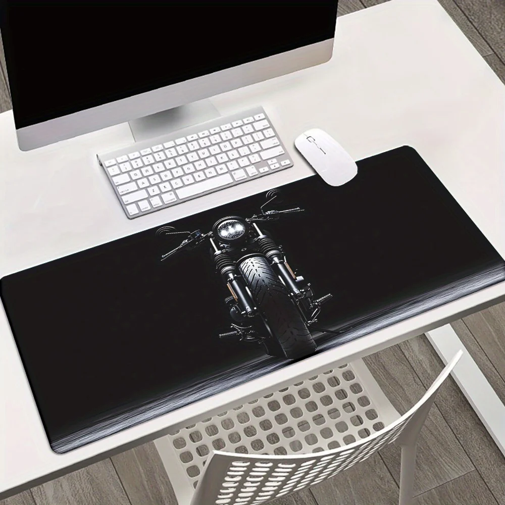 

The large rubber anti-slip base of the motorcycle-themed game mouse pad is durable and suitable for office and PC gamers