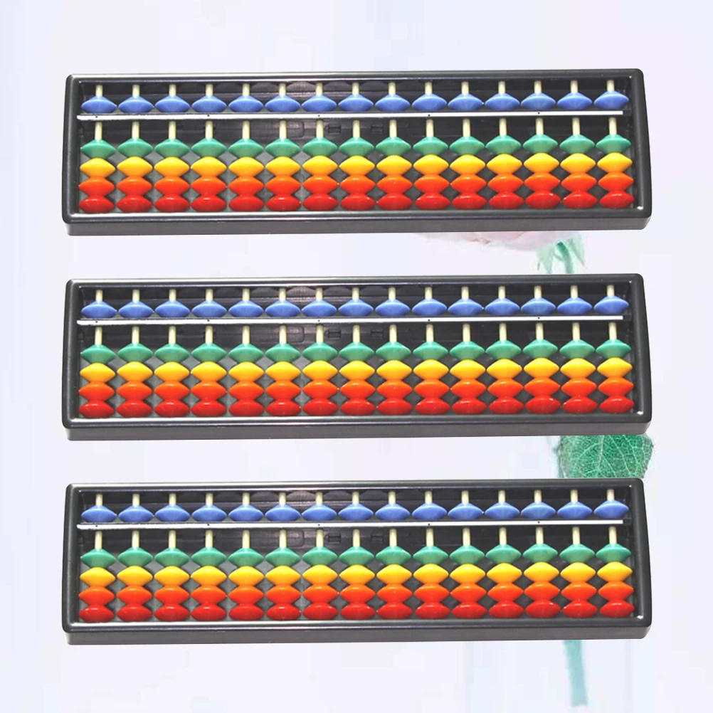 3-teiliges farbiges Abakus-Mathe-Werkzeug, chinesisch, für Kinder, Lernwerkzeuge, tragbar, Rechen, Arithmetik, Mathematik, Zählen, Spielzeug, Spielzeug