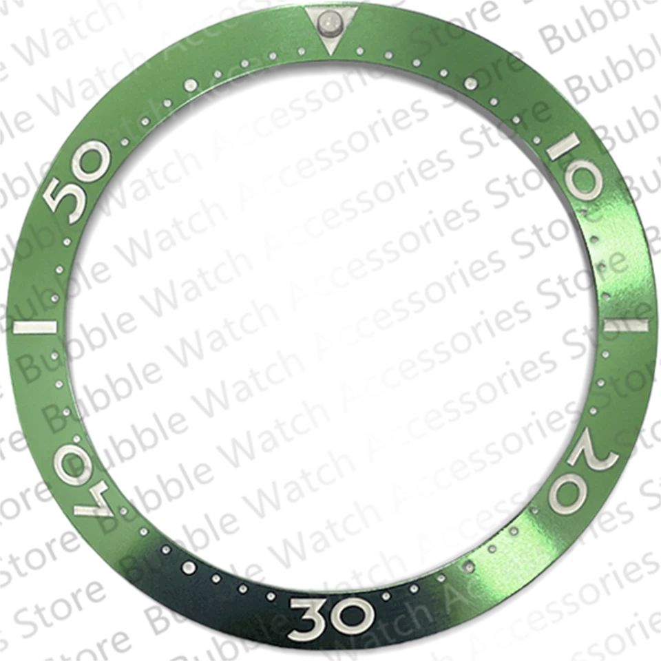 38mmx30.7mm Blue Green Red 10-50 Aluminium Bezel Insert Fit For skx rlx Men's Mechanical Watch