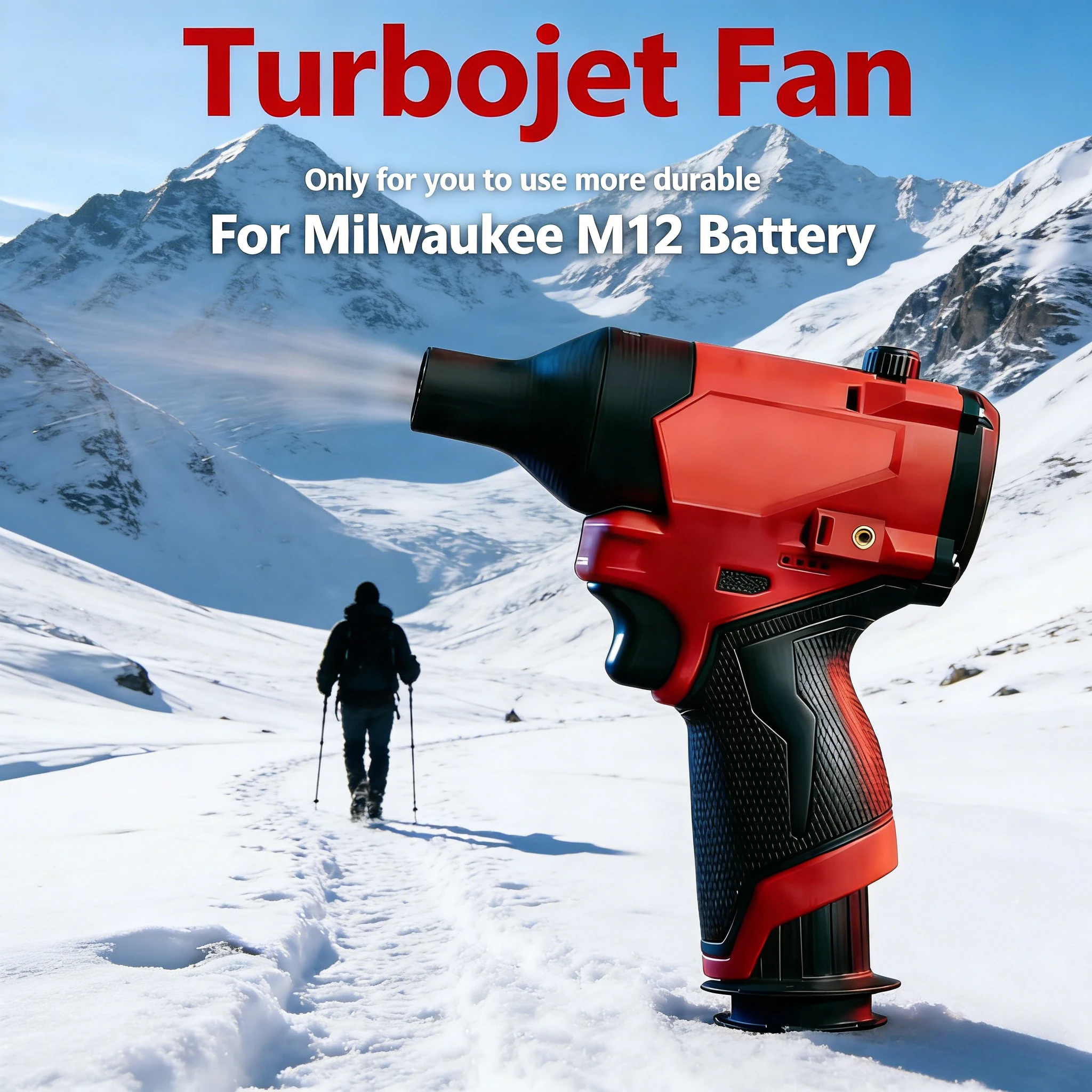 

Portable Violent Duct Turbine Fan, Brushless High Speed Air Blower Compatible with M12 Battery, Cordless Air Duster for Car Clea