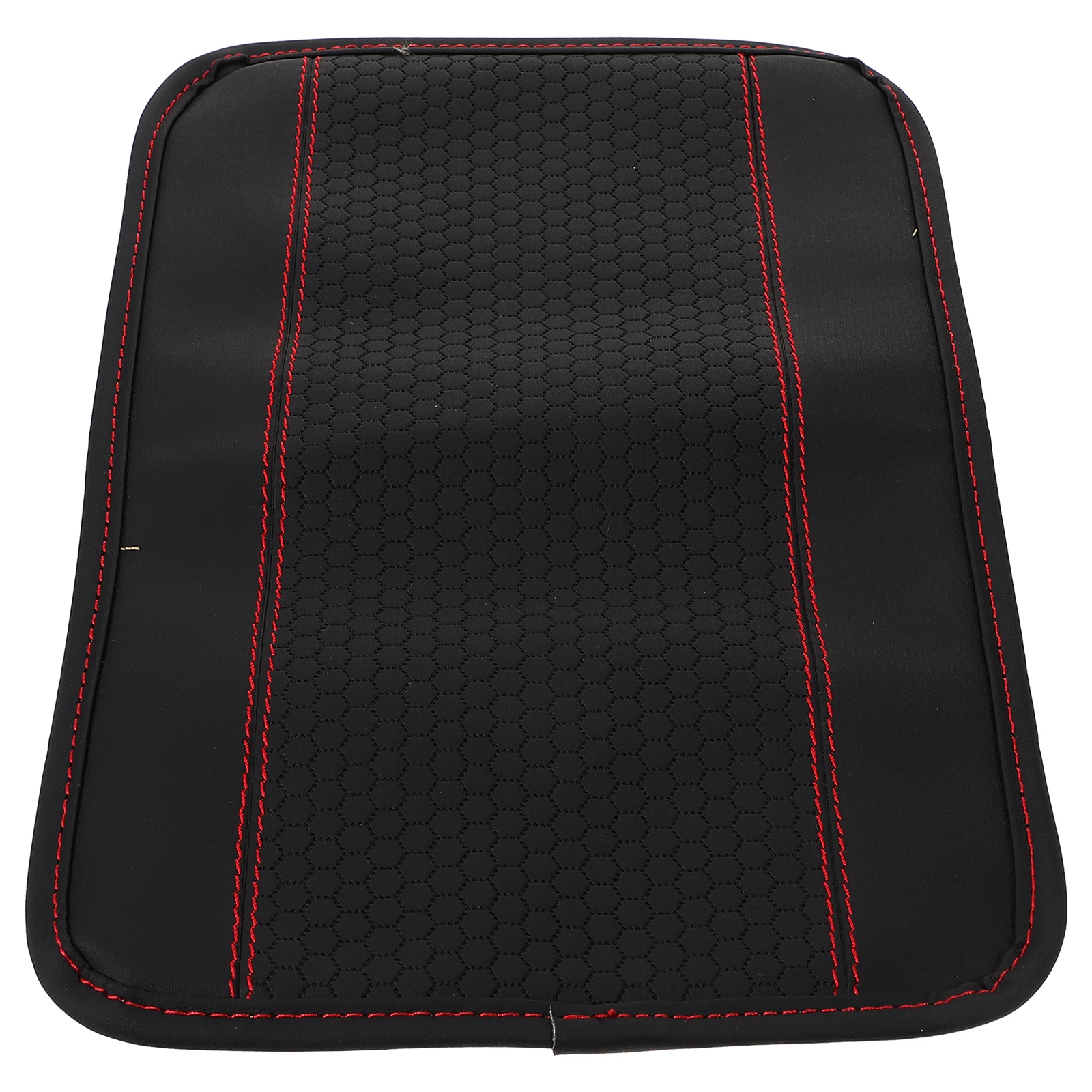 

Car Armrest Black Red Stitching Non Cushion Cover PU Quality Car Accessories Armrest Box Pad Center Console