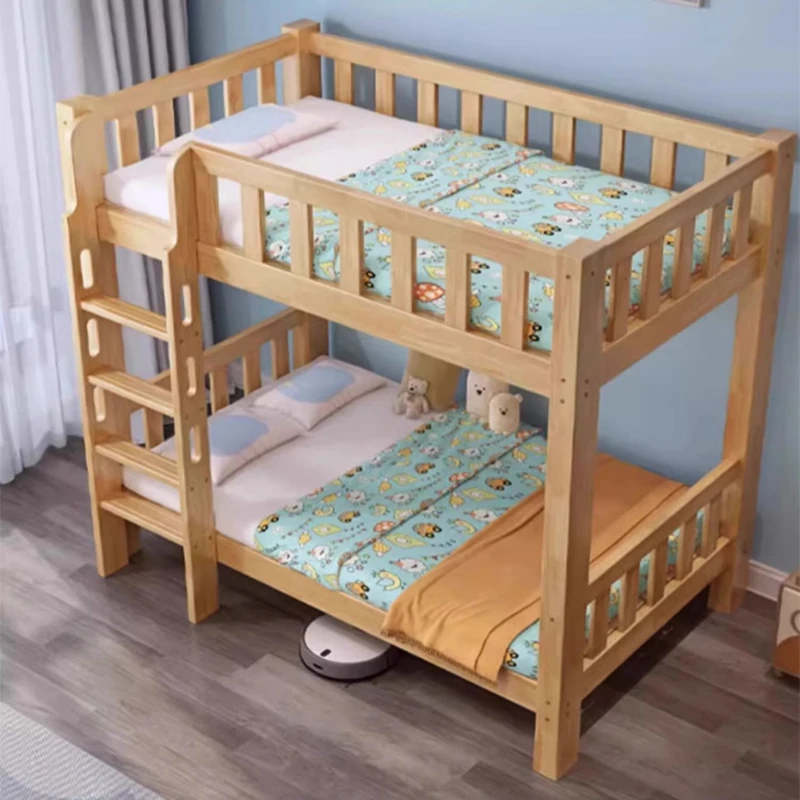 سرير أطفال للأولاد مشايات أطفال لحاف الأطفال Lіko Twin Family Hut فردي بطابقين Letto Per Bambini سرير خشبي للأطفال الصغار