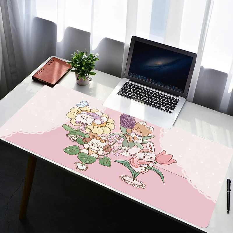 Mouse Pad PC Non Slip Rubber Cartoon Mousepad Laptop Gamer Cabinet HD Keyboard Pad Office Computer Gaming Desk M-mikko Mouse Mat
