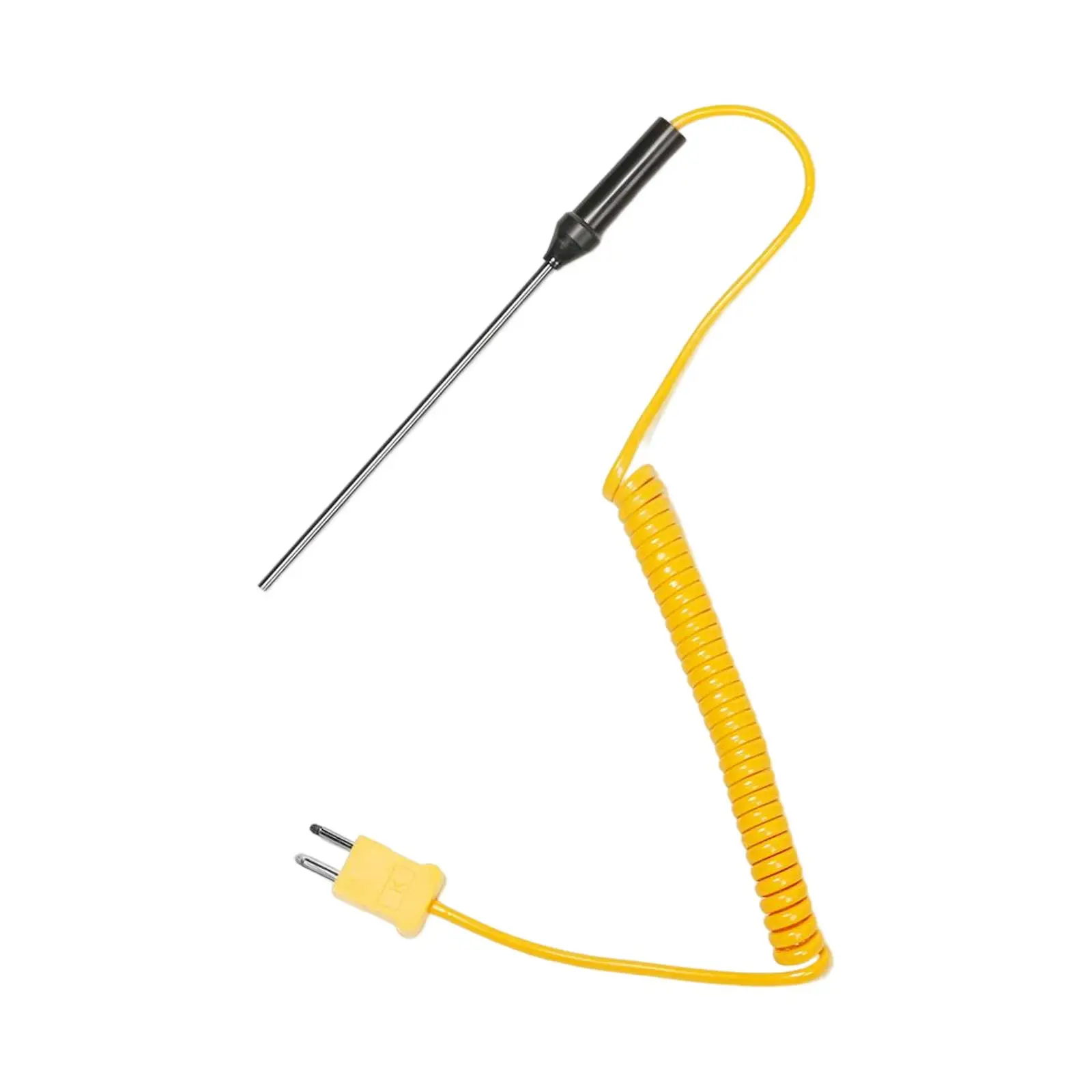 Handheld Thermocouple Probe K Type Spiral Cable High Precision Temperature Connector for Water and Air Measurement
