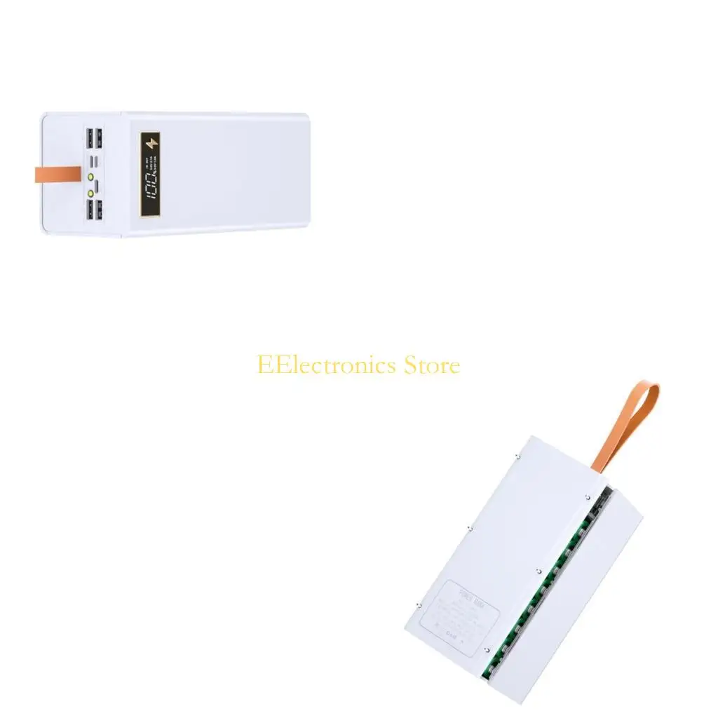 B03C 32x18650 Battery Case Powers Bank Case Plastic Housing Faster Chargers Case for 18650 Batteries Detachable Design