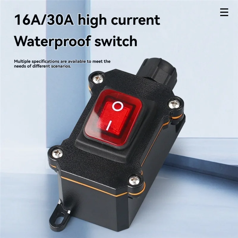 BNVN-IP68 เรือกันน้ํา Rocker Switch 220V สวิทช์กันน้ําพร้อมไฟ LED ปุ่มเปิด/ปิด