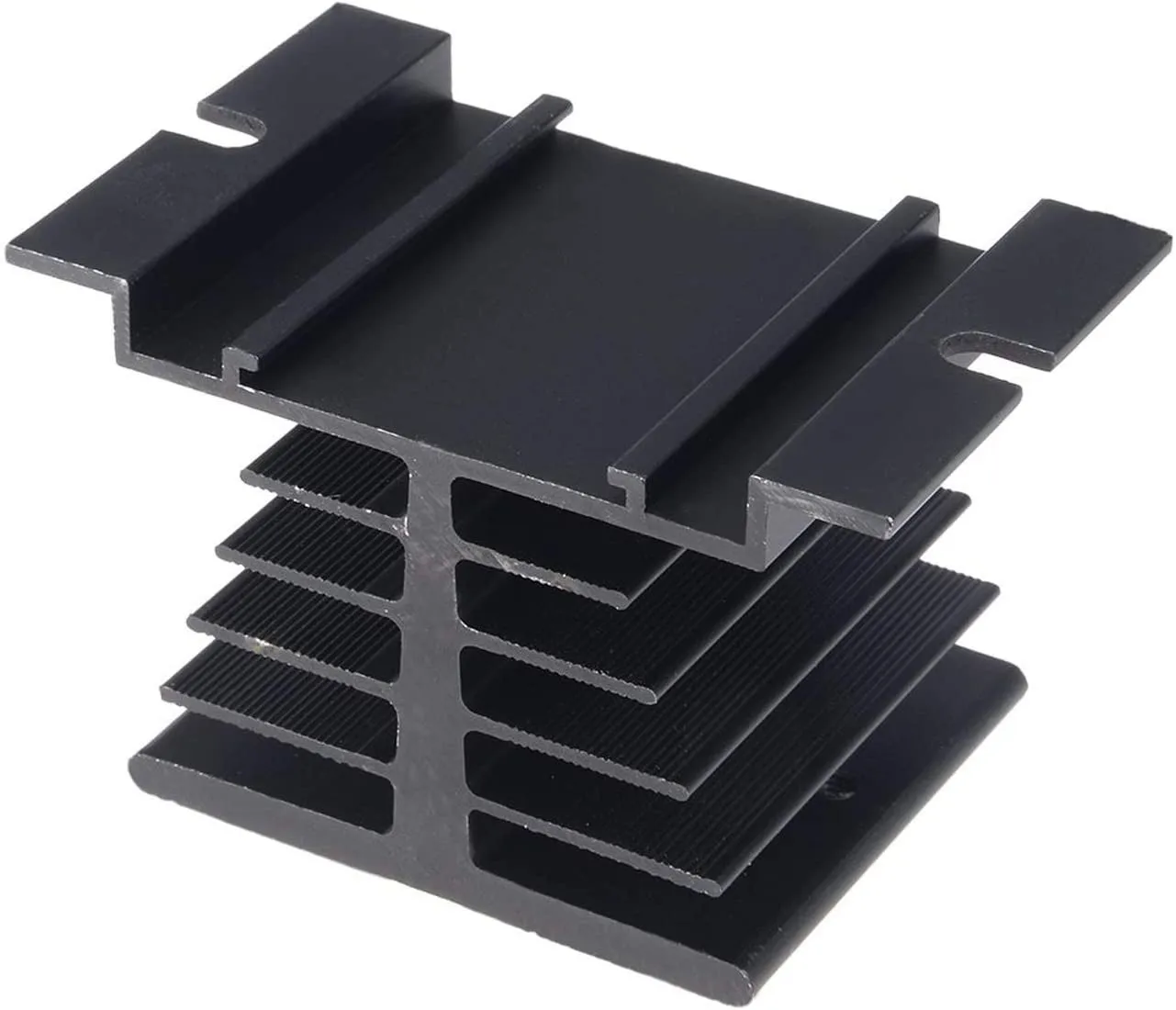 Heat Sink Aluminum for Single Phase Solid State Relay For SSR Dissipation Suitable for Currents Under 15A with Mounting Holes