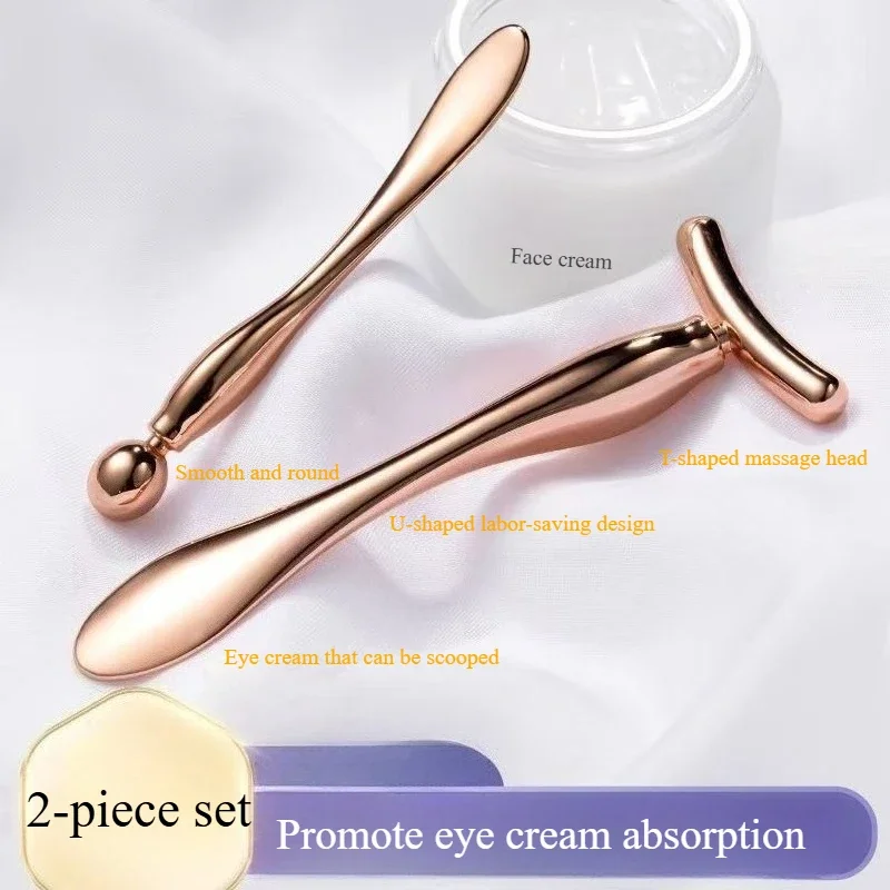 

Metal Eye Cream Spoon Eye Roller Facial Massager, Eye Cream Stick Facial Massage Stick, Reduces Puffiness And Wrinkles, Women'S Gift