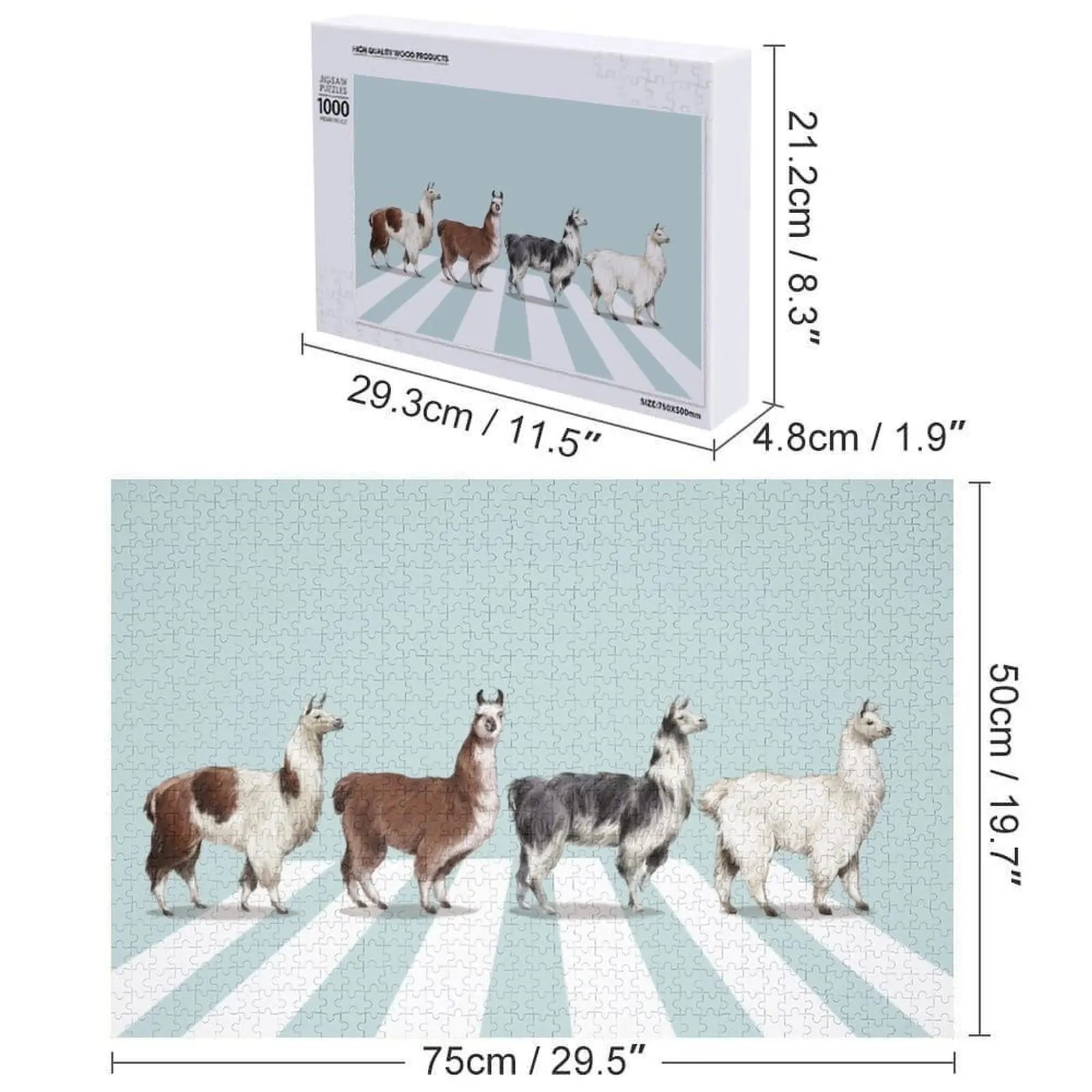لاما طريق الهرة # 1 أحجية الصور المقطوعة ألعاب عيد الميلاد المخصصة لغز الاسم الشخصي #6