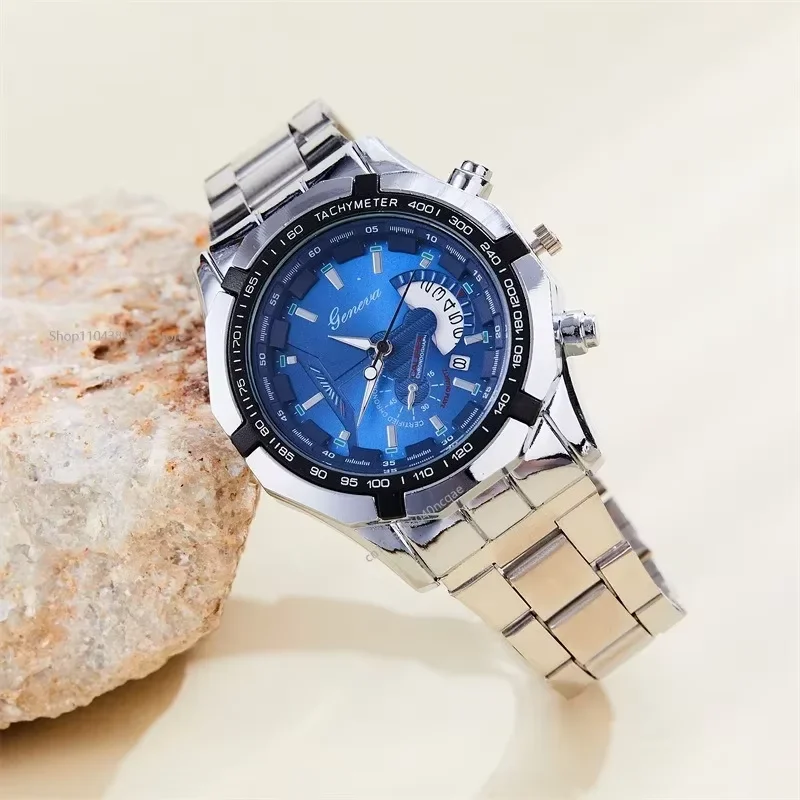 2025 نمط جديد موضة العلامة التجارية ساعة كوارتز رجالية فاخرة الهاتفي مضيئة الرياضة التلقائي تاريخ رجال الأعمال ساعة اليد sig계