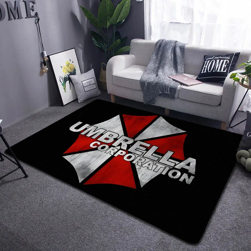 Horror Umbrella Printed Carpet Living Room Bedroom Beautiful Carpet Anti-Slip Door Mat Photography Props Birthday Gift