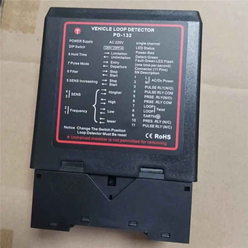 B49C PD132 Vehicle Detector Parking Lot Single-Channel Inductive Barrier Gate Straight Barrier Gate 220V