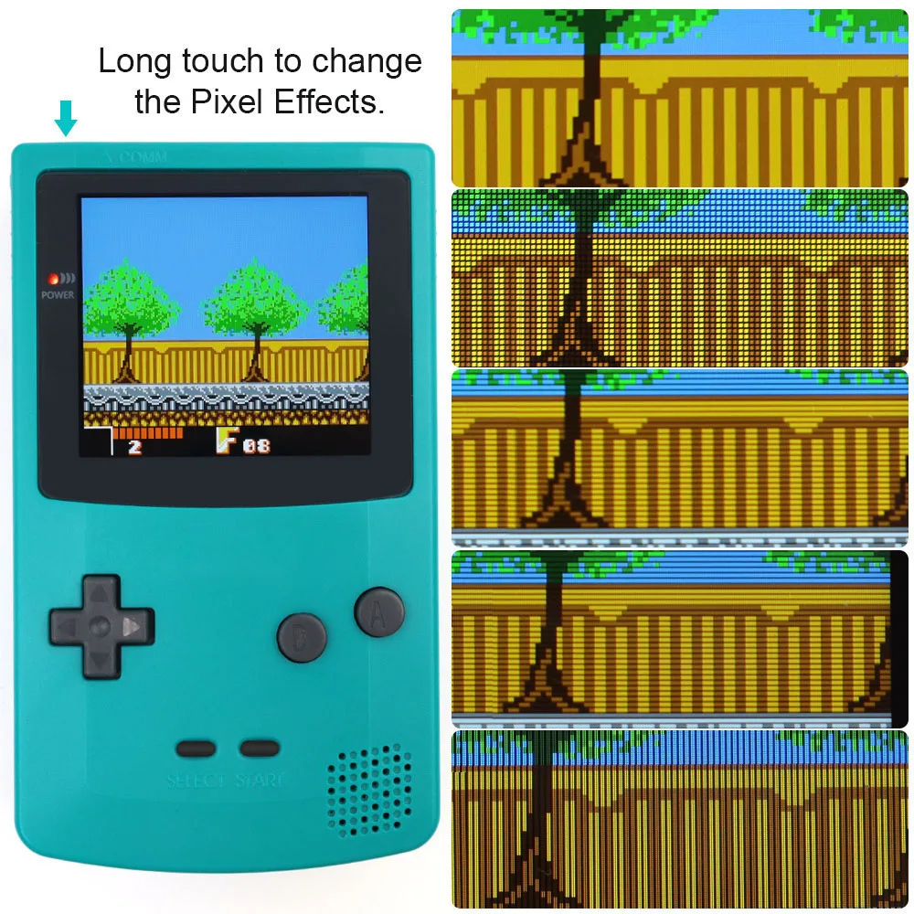 2.8-calowy laminowany ekran IPS LCD z podświetleniem, efektem odczernienia i FRM do Gameboy Color GBC z obudową, bez lutowania — zdjęcie produktu 5