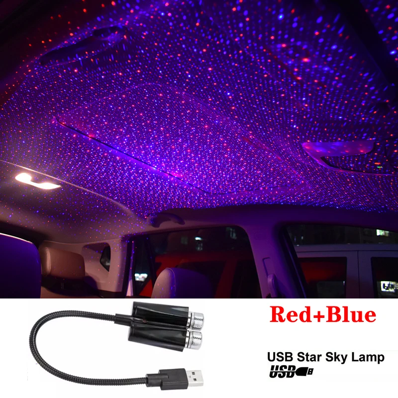 

USB Atmosphere Light Roof Star Projector Ceiling Romantic Party Roof Stars Car Bedroom LED Decoration Night Lamp Starry Sky Lamp