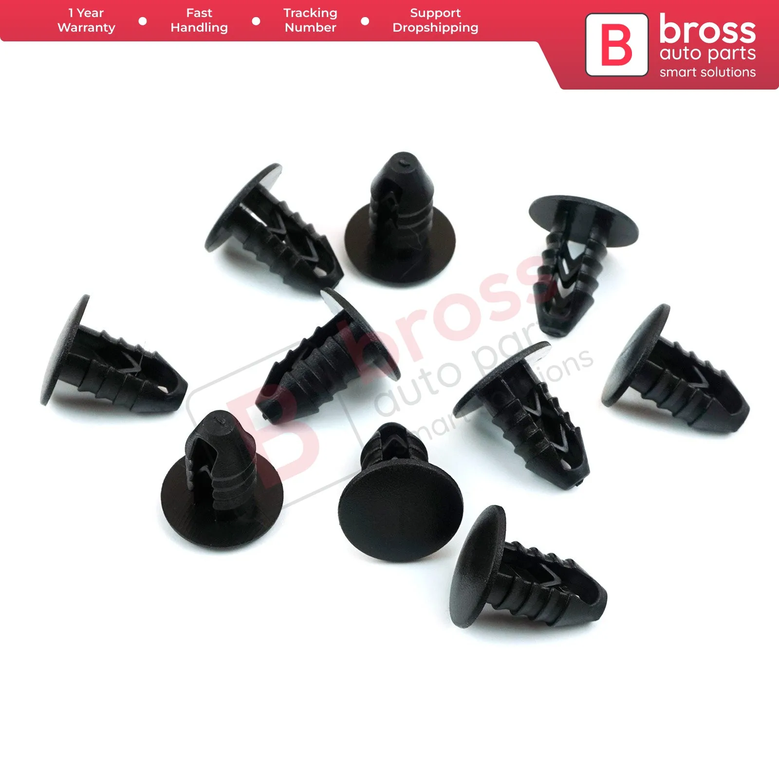 

10 Pieces Fir Tree M.10 Clips For Renault Fiat Head Size: 15.70 mm