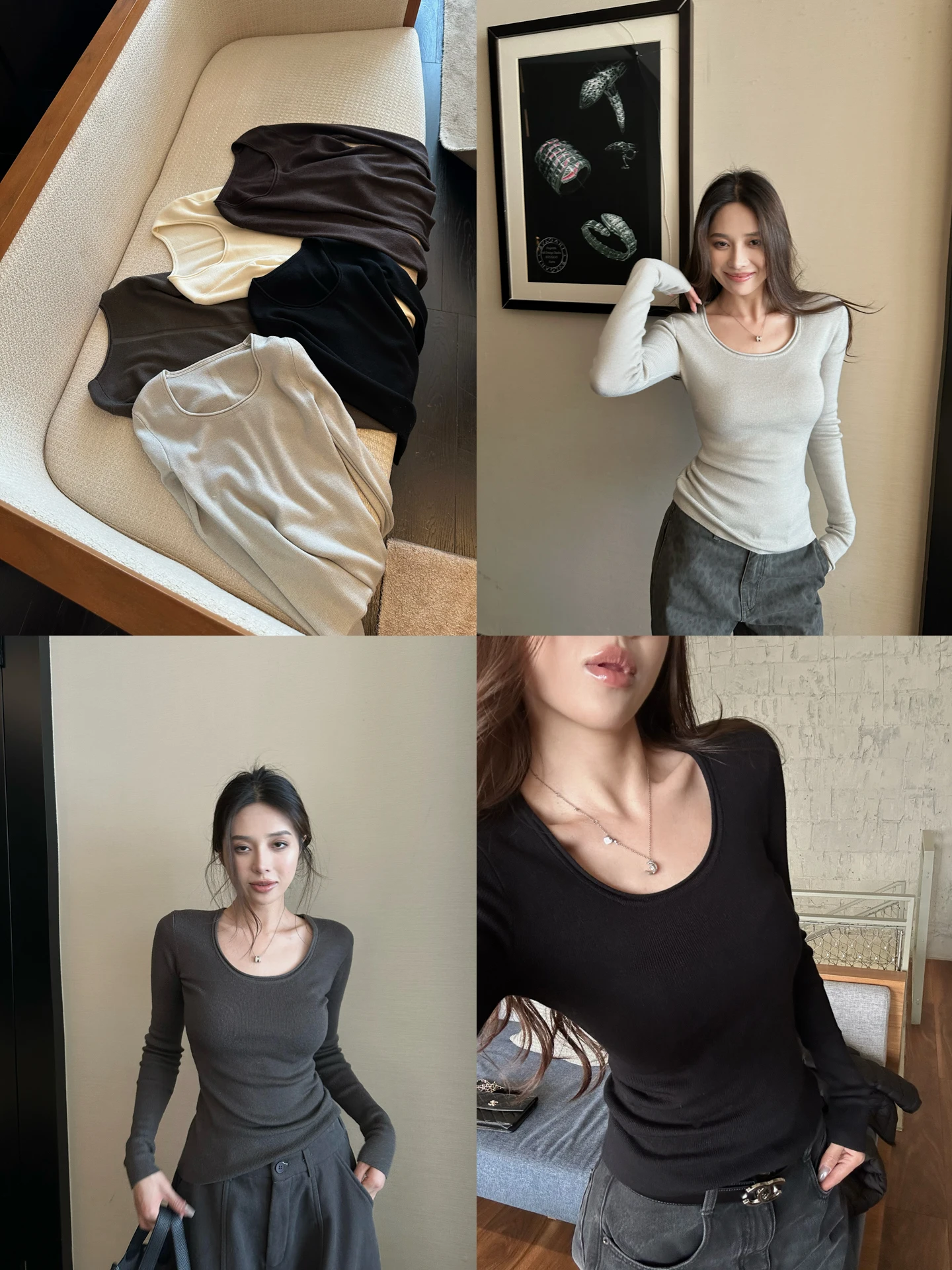 

Уютный шерстяной вязаный свитер из шелка для женщин, универсальный зимний базовый топ с манжетами на рукавах, для повседневной носки