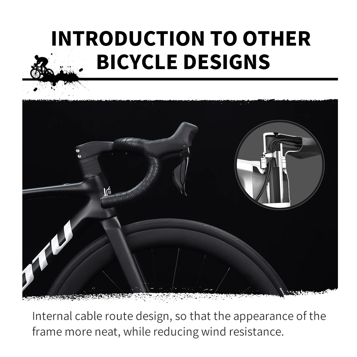 KOOTU Vollcarbon Elektronisch verschiebtes Rennrad 24-Gang-Riemen SHIMAN0 105 7170 Di2 Kit Rennrad Rennrad