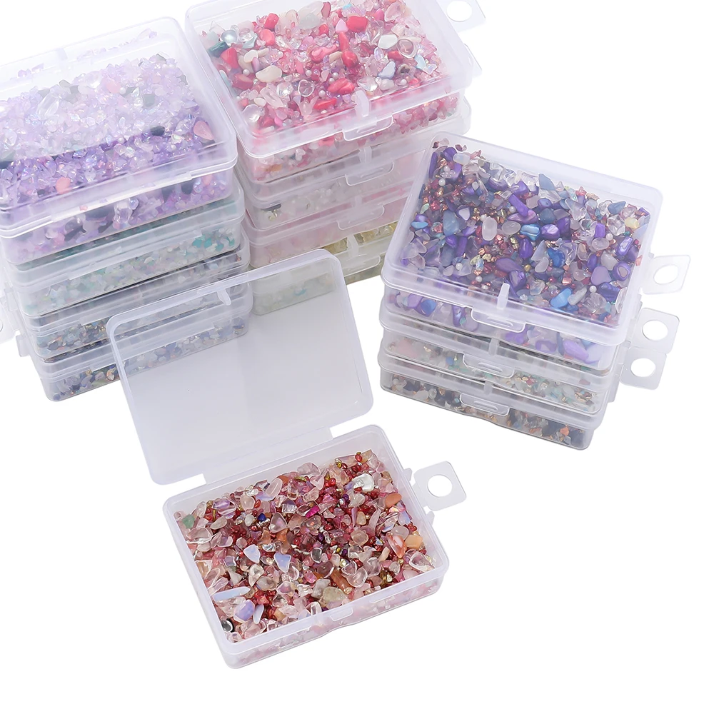 50g/Box Mixed Glass Crystal Crushed Stone Epoxy Resin Fillers Material for DIY Resin Jewelry Making Accessories Nail Art Crafts