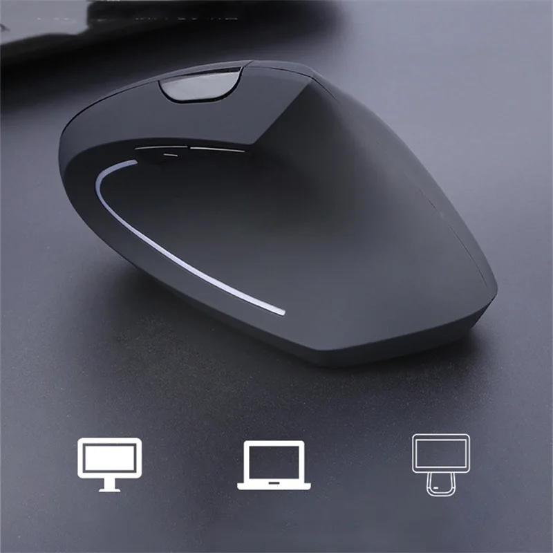 

CHYI Ergonomic Vertical Mouse Wireless 2.4G USB Optical RGB Mause Gaming Right Left Hand Mice For Computer Laptop PC Notebook