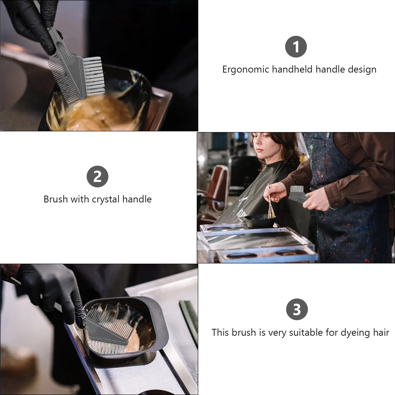 8 قطعة مجموعة فرشاة تلوين الشعر المهنية مجموعة أدوات توزيع صبغ الشعر لصالون المنزل الصباغة يسلط الضوء على تلوين مشط فرشاة صبغ