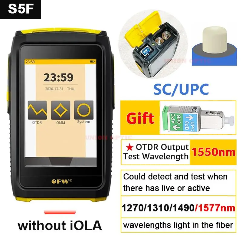 Top Mini OTDR Optic Otdr Optical Reflector Active Fiber Live Tester 1550nm 20dB Optical Reflectometer Touch Screen OPM VFL iOLA