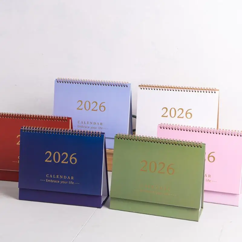 

Мини-простой настольный календарь на 2026: креативный и портативный планировщик катушек в качестве настольного орнамента и офисных канцелярских принадлежностей