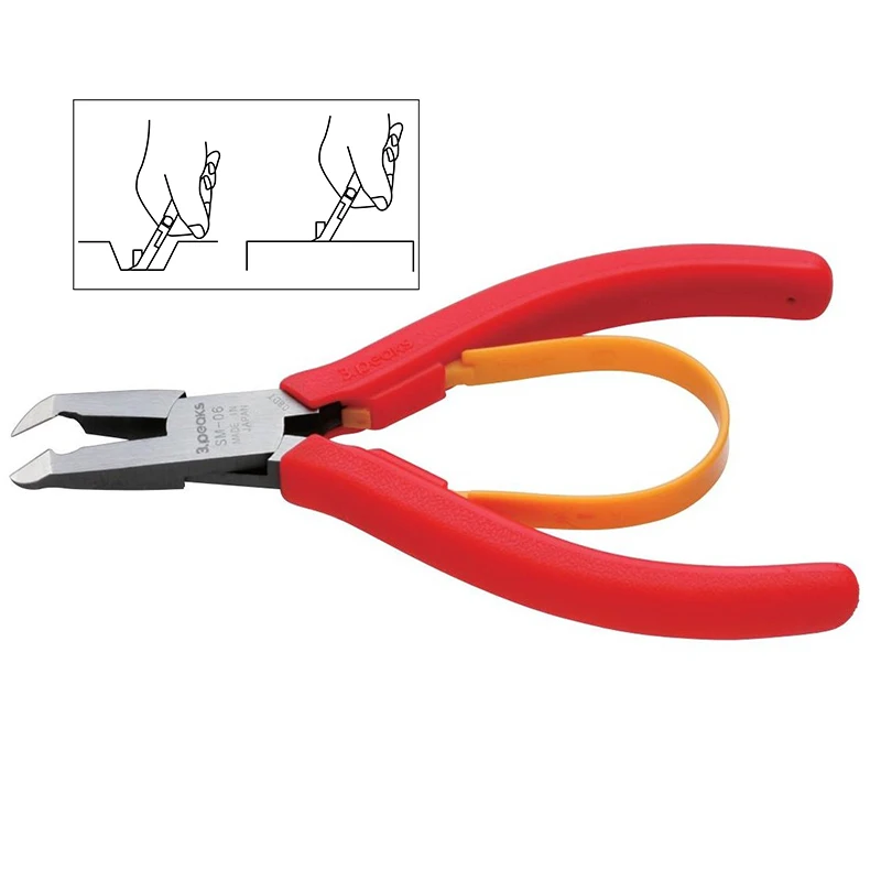 3peaks SM-06 42° Angled Tip Precision Edge Diagonal Nippers Jewelry Model Making Copper Wire Plastic Mini Side Cutters