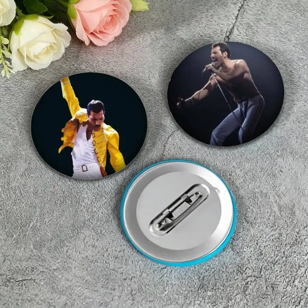 F-Freddie M-Mercury Singer 25mm 32mm 44mm 58mm 75mm Brooches Badges Pins for Accessories Gift
