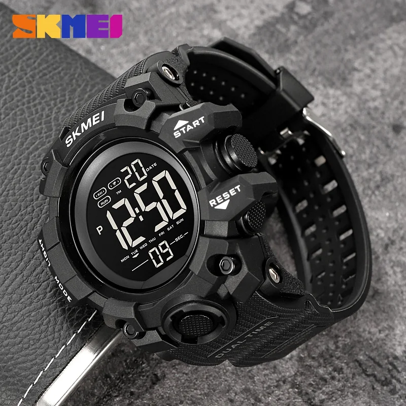 SKMEI Top brand Stopwatch Chronograph Date Alarm Clock Sunday Night Light Swimming Watch 24-hour System Countdown 2140