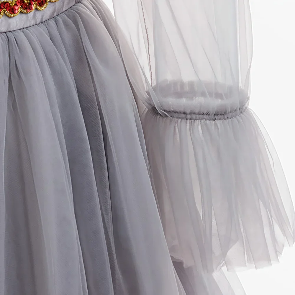 Mädchen Tutu-Kleid Halloween Cosplay Kostüm Grauer Joker Mädchen Gruseliger Clown Kostüm Karneval Party Verkleidung – Detail 13