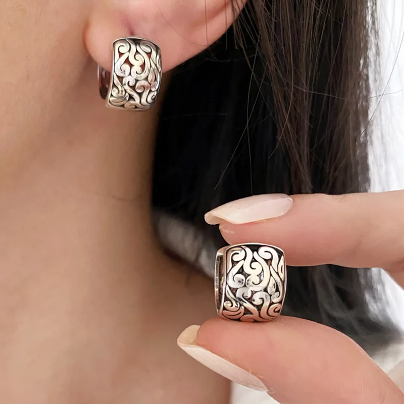 أقراط REETI من الفضة الإسترليني عيار 925 للنساء هدية مجوهرات عصرية كورية