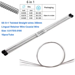 10PCS Dental Orthodontic Arch Wires Stainless Steel Ligature Wire 350MM 175 Orthodontic Twist Coaxial Wire Lingual Retainer Wire