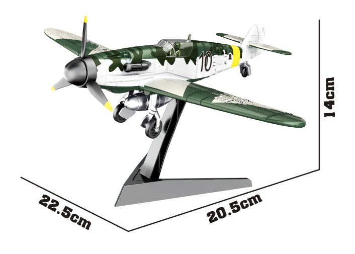 Retro Propeller Vliegtuigmodel Bouwstenen DIY Montage Stenen Set Creatief Huis Bureau Ornament Educatief Collectie Cadeau