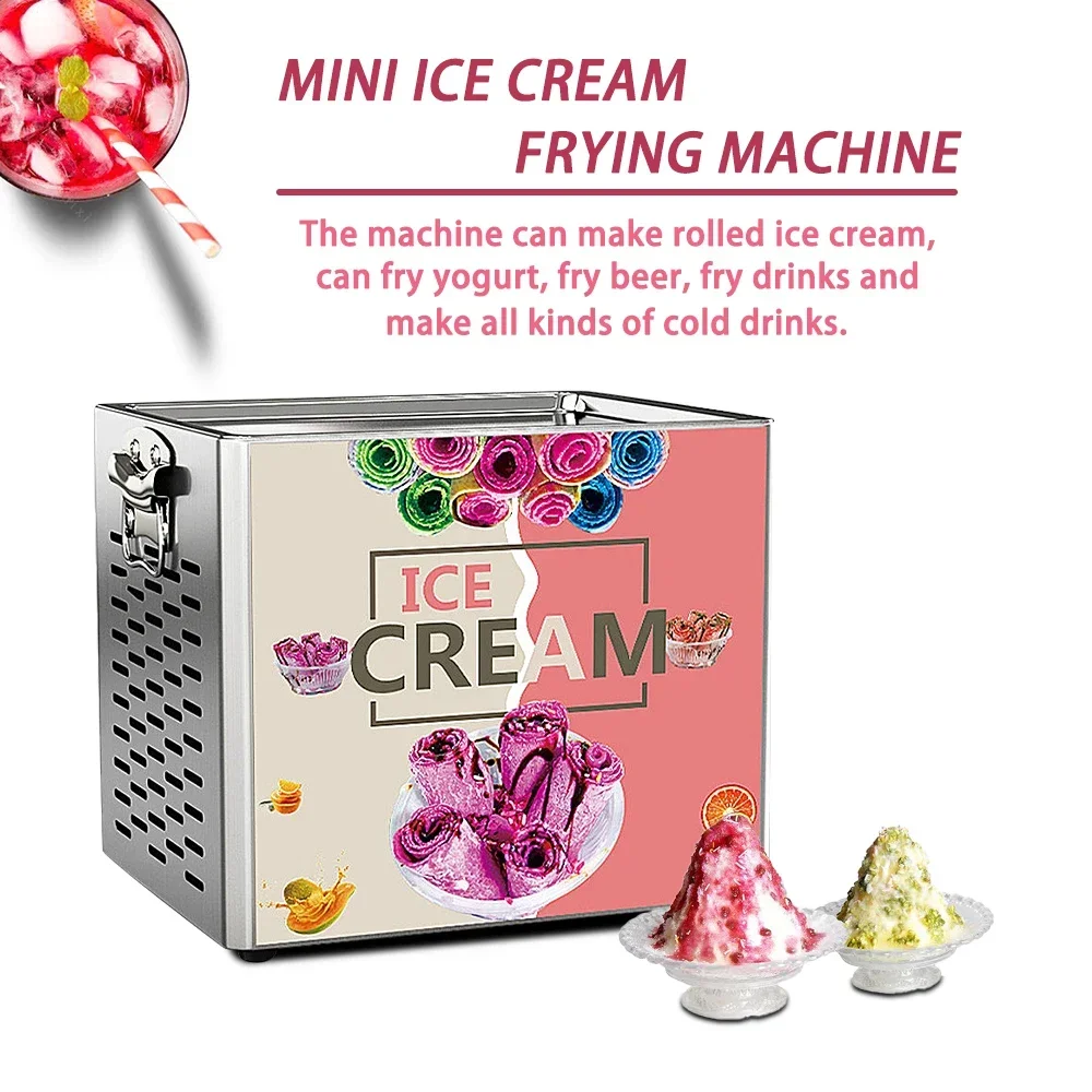 

HomeWise Commercial Freezer Tabletop Fried Ice Cream Roll Machine Electric Fried Ice Cream Yogurt Fruit Smoothie Machine