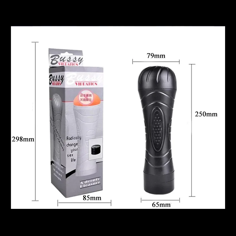 vibrate Male Masturbator Pocket Pussy Reusable Soft Silicone Real Vagina Penis Masturbation Cup Vibrating Massager Sex Toys for