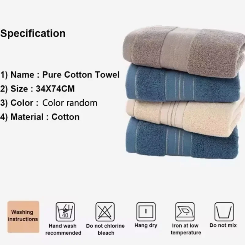 2pcs Pure Cotton Towel Jacquard Household Face Wash Water Absorbing Face Towel Gift Manufacturing Embroidered Towel image 6