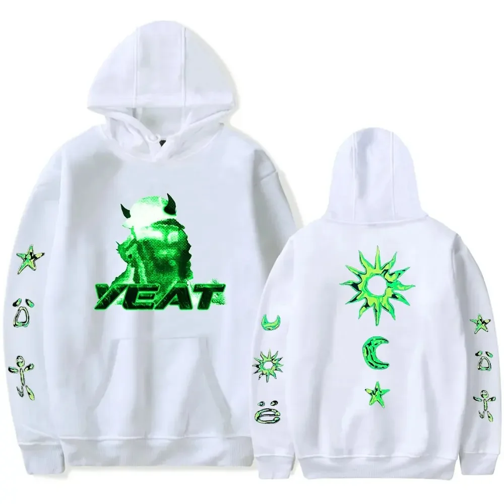 Hoodie de Hip Hop extragrande para homens e mulheres, Rapper Yeat 2, Alive World Tour, Streetwear, jaqueta com capuz, agasalho
