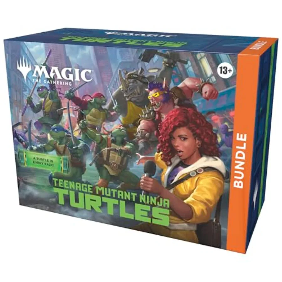 Magic: The Gathering Teenage Mutant Ninja Turtles - Bundle 9 Play Boosters 30 Lands Foil Alt-Art Promo Card + Exclusive Accesso
