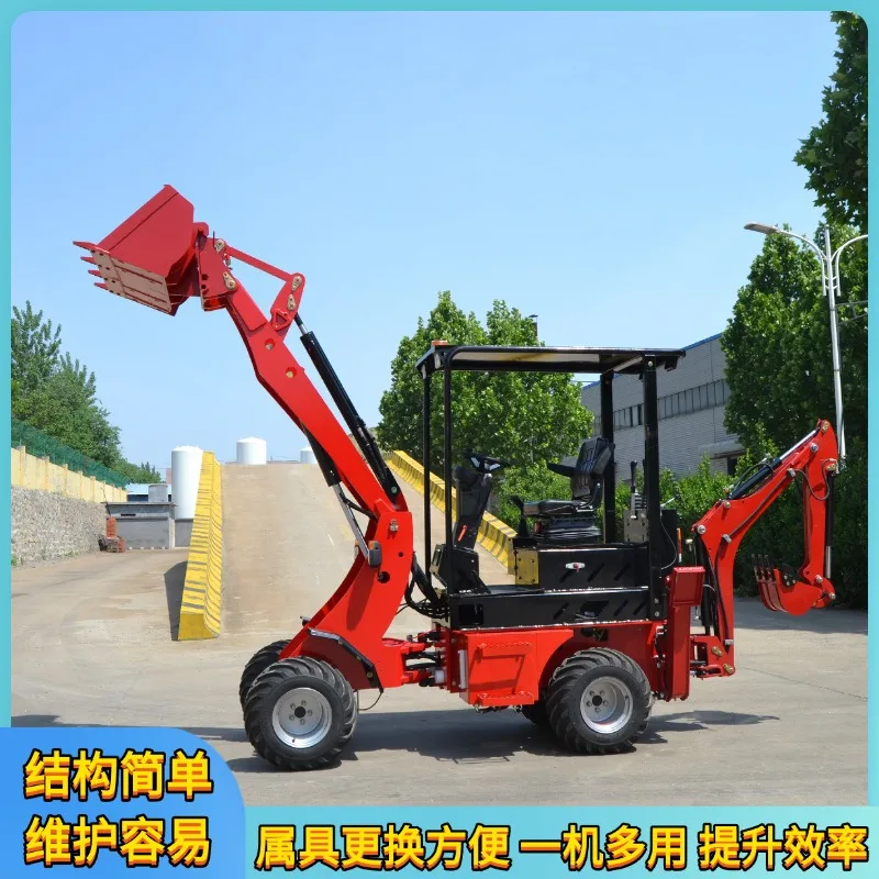 Ore loading ditch excavation backhoe loader