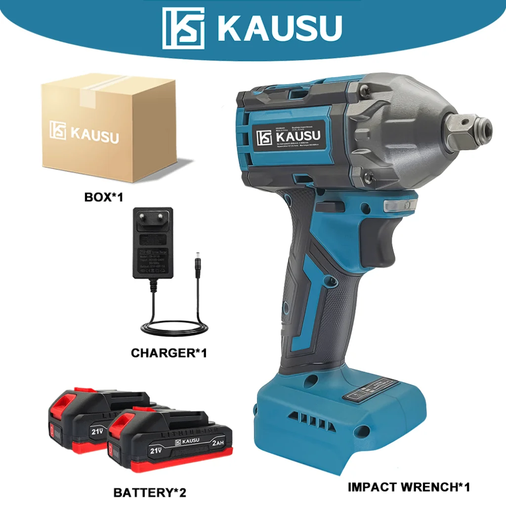 

Brushless Electric Impact Wrench 500N.M Torque 1/2 Inch Rechargeable Cordless Wrench Handheld Power Tool For Makita 18V Battery