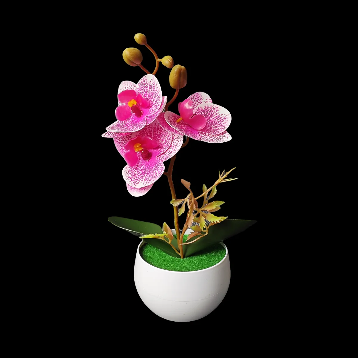3 زهور نبات أوركيد صناعي نابض بالحياة لقطعة مركزية لحفلات الزفاف، ديكور المنزل والمكتب وطاولة المقهى والحفلات والفنادق