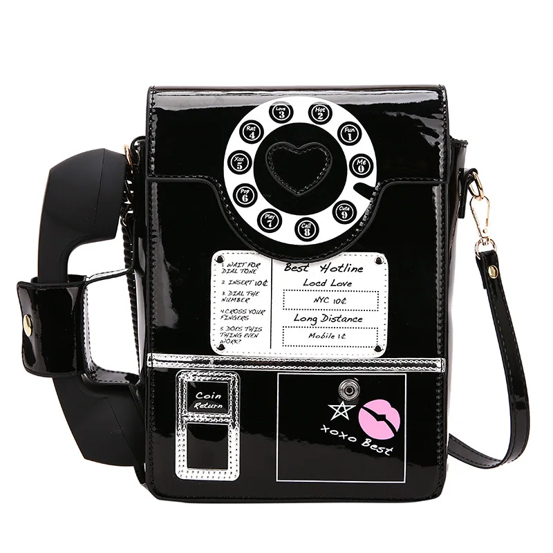 New Telephone Shaped Purses and Handbags for Women Retro Phone Top-Handle Shoulder Bags Crossbody Bag Fashion Female Totes